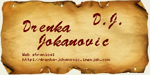 Drenka Jokanović vizit kartica